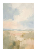 Pastel field after rain Poster