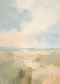 Pastel field after rain Canvas