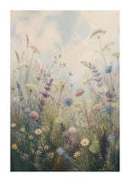 Meadow flowers in a pale sky Poster