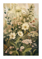 Wildflower garden in layered colour Poster