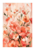 Coral flower field Poster