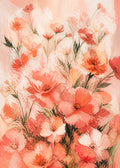 Coral flower field Poster