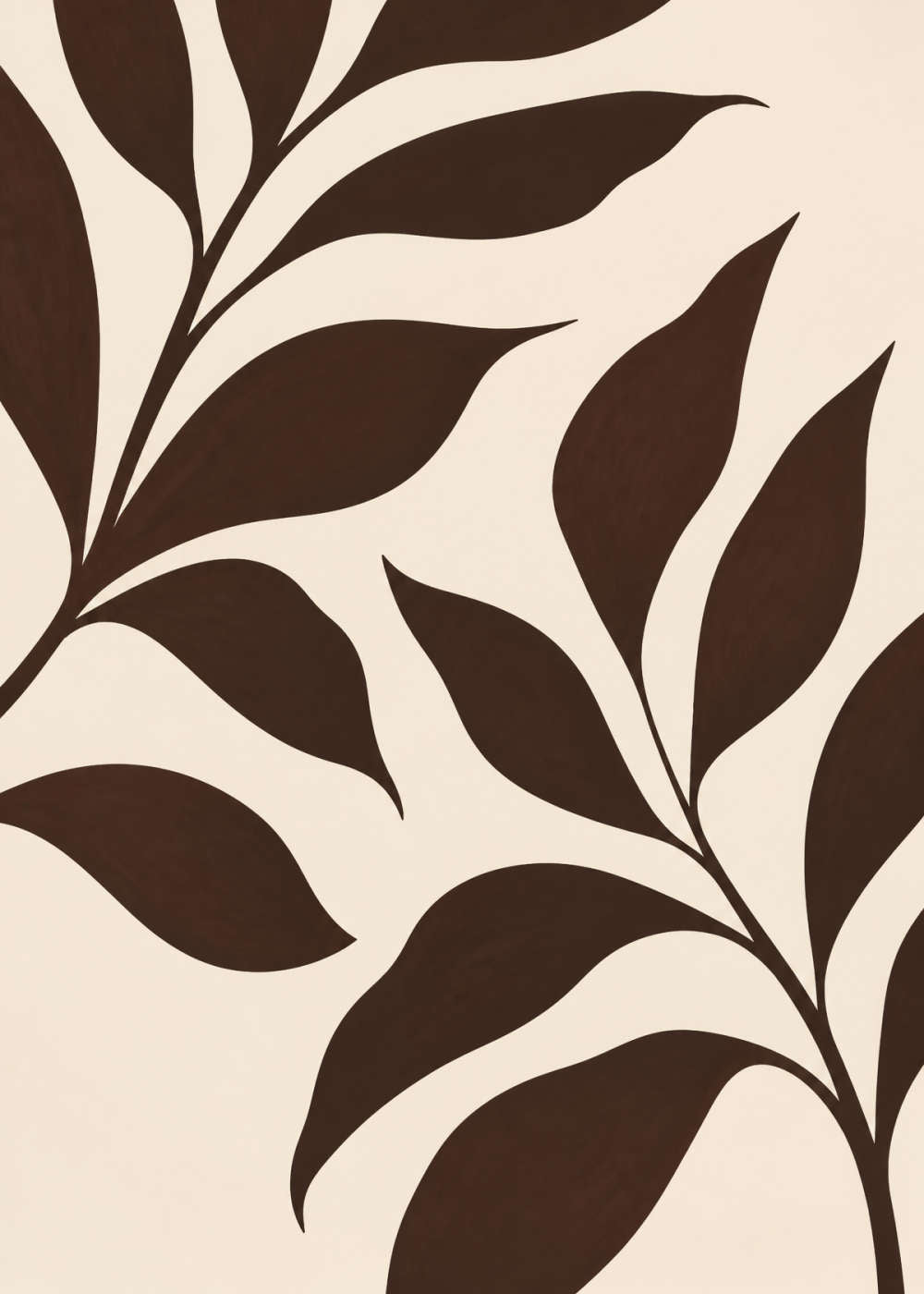 Bladverk i choklad Canvas