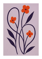 Blomsterslingor i plommon Poster