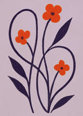 Blomsterslingor i plommon Poster