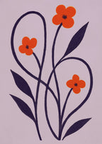 Blomsterslingor i plommon Canvas