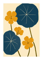 Blå krasseblad Poster
