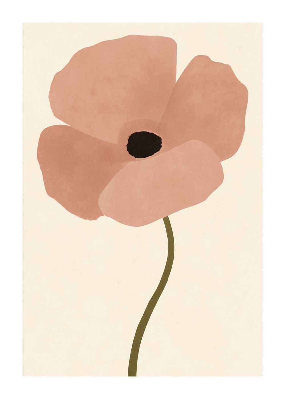 Rosa blomma i storformat Poster