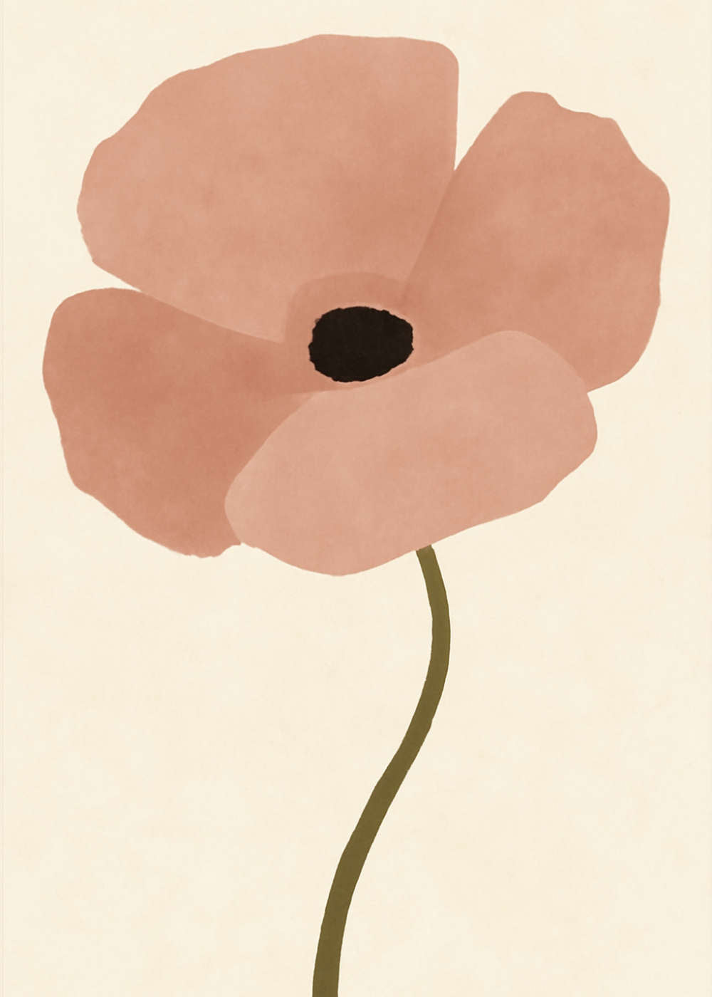 Rosa blomma i storformat Poster