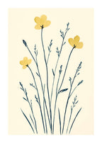 Sommaräng i blå tusch Poster