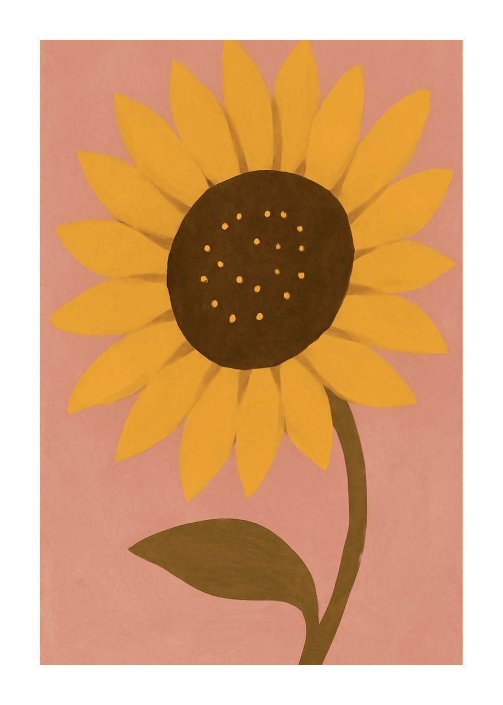 Solros mot puderrosa Poster