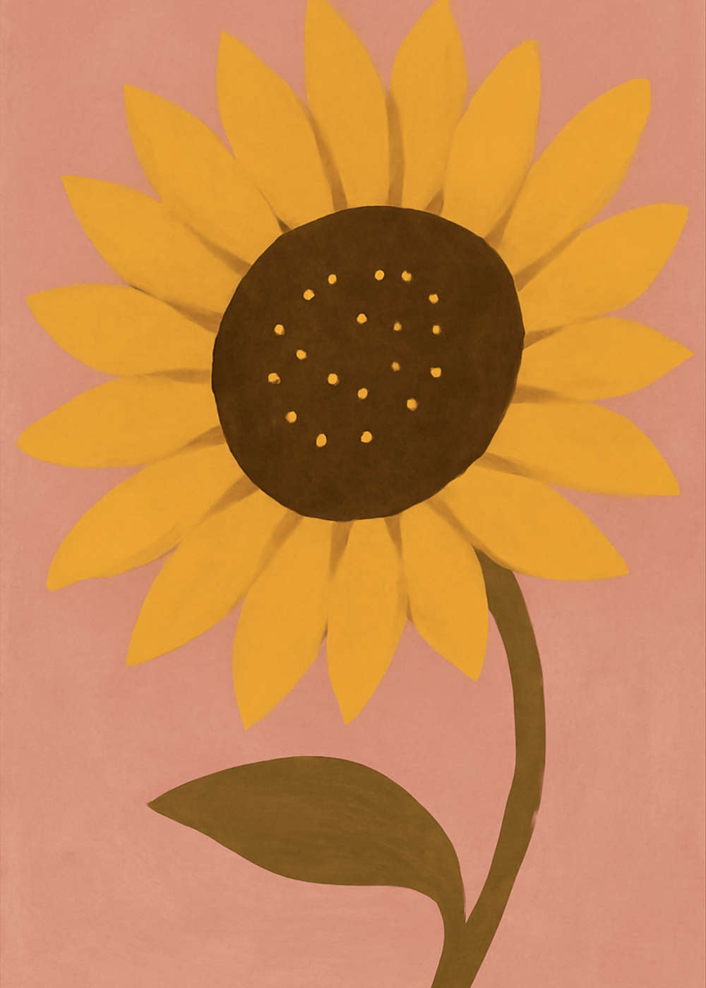 Solros mot puderrosa Poster