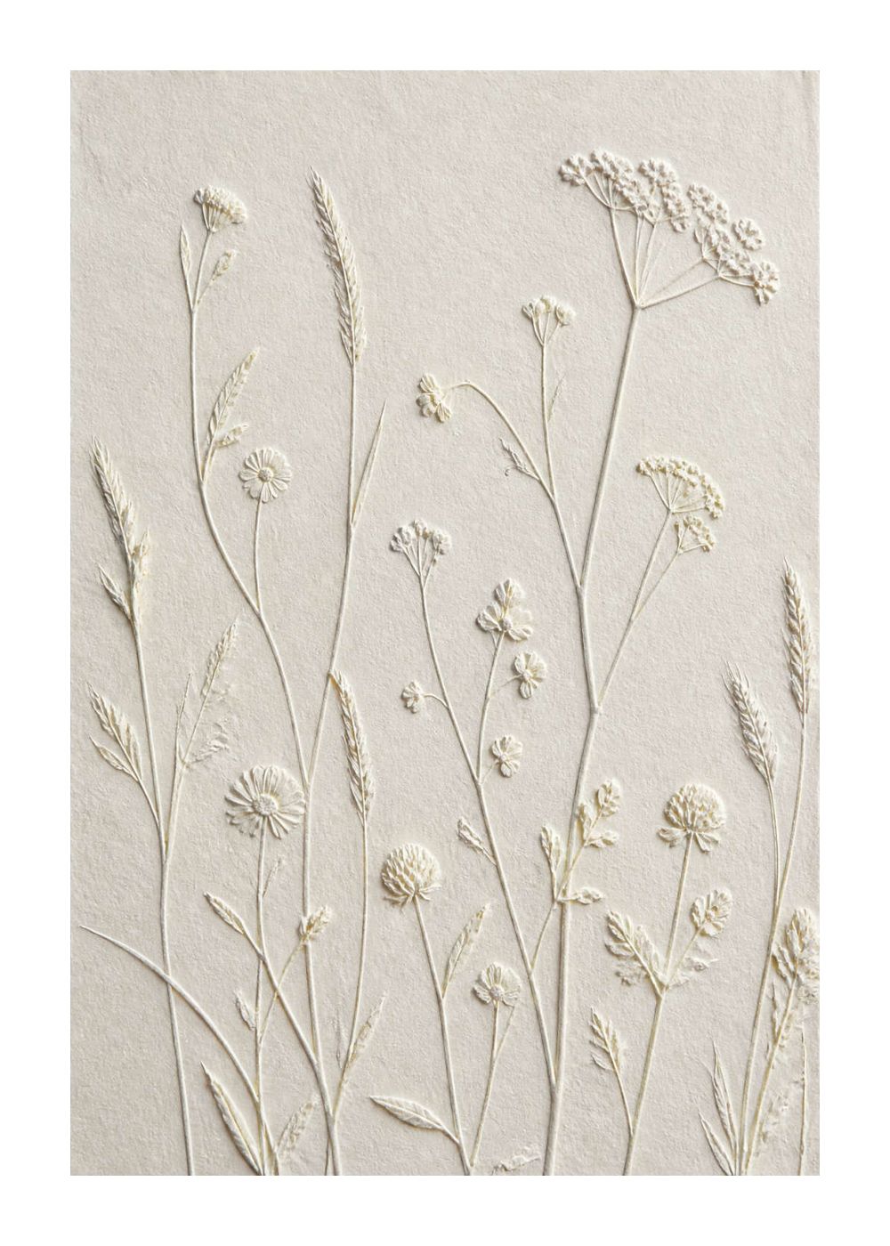 Ängsblommor i präglat papper Poster