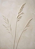 Gräs i kalkstensrelief Poster