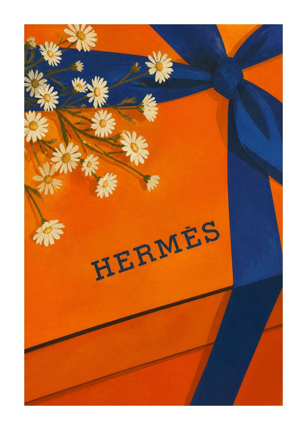 Hermès — Orange Ribbon Garden Poster
