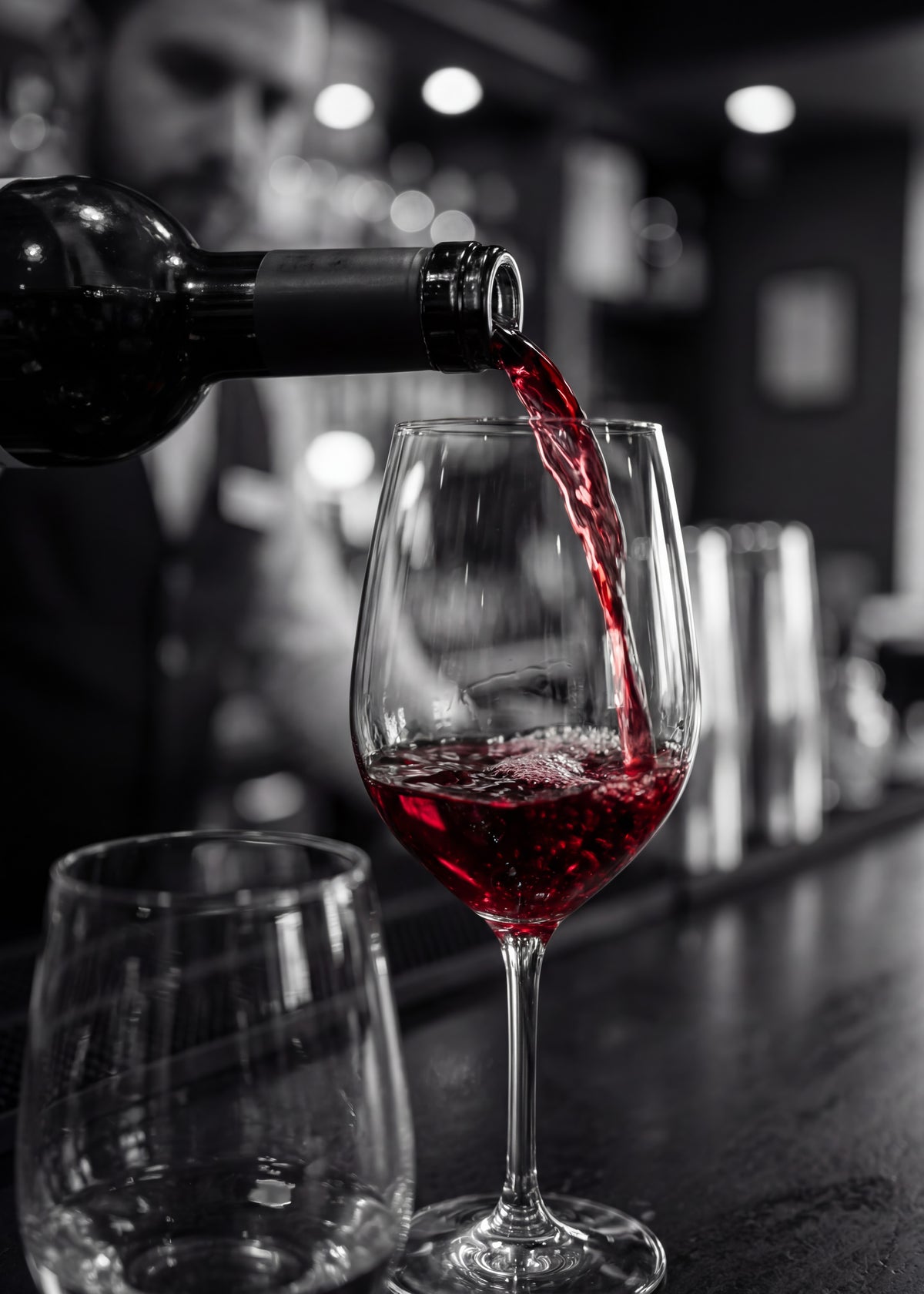 Red Wine Bar Pour Poster