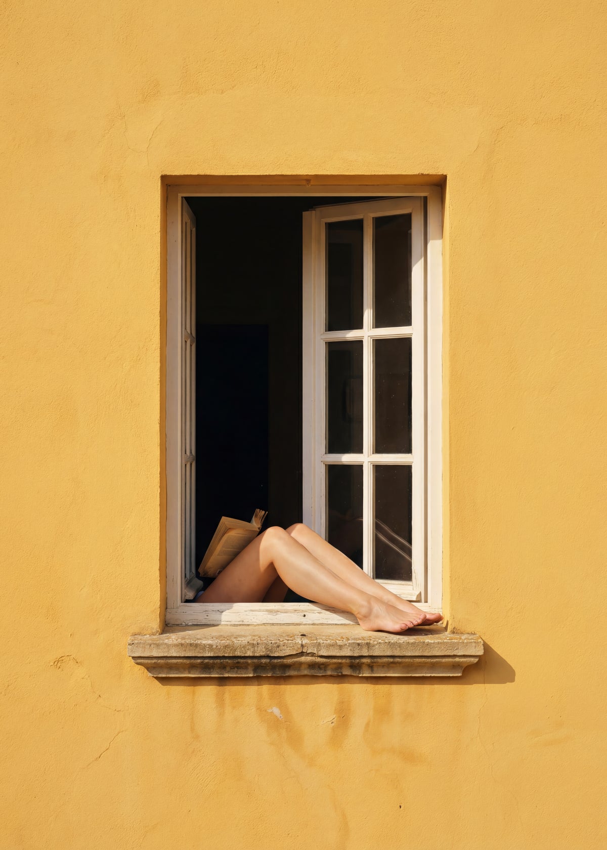 Relaxed Legs In Window Poster