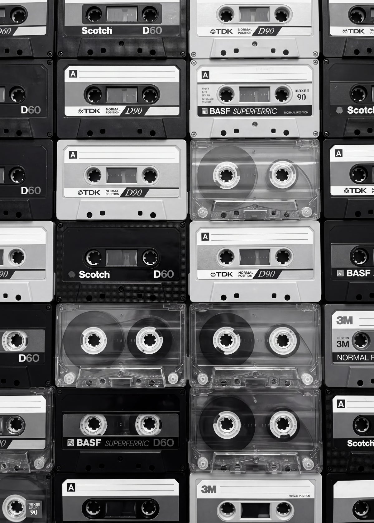 Retro Cassette Tapes Poster