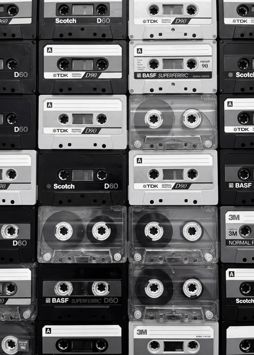 Retro Cassette Tapes Poster