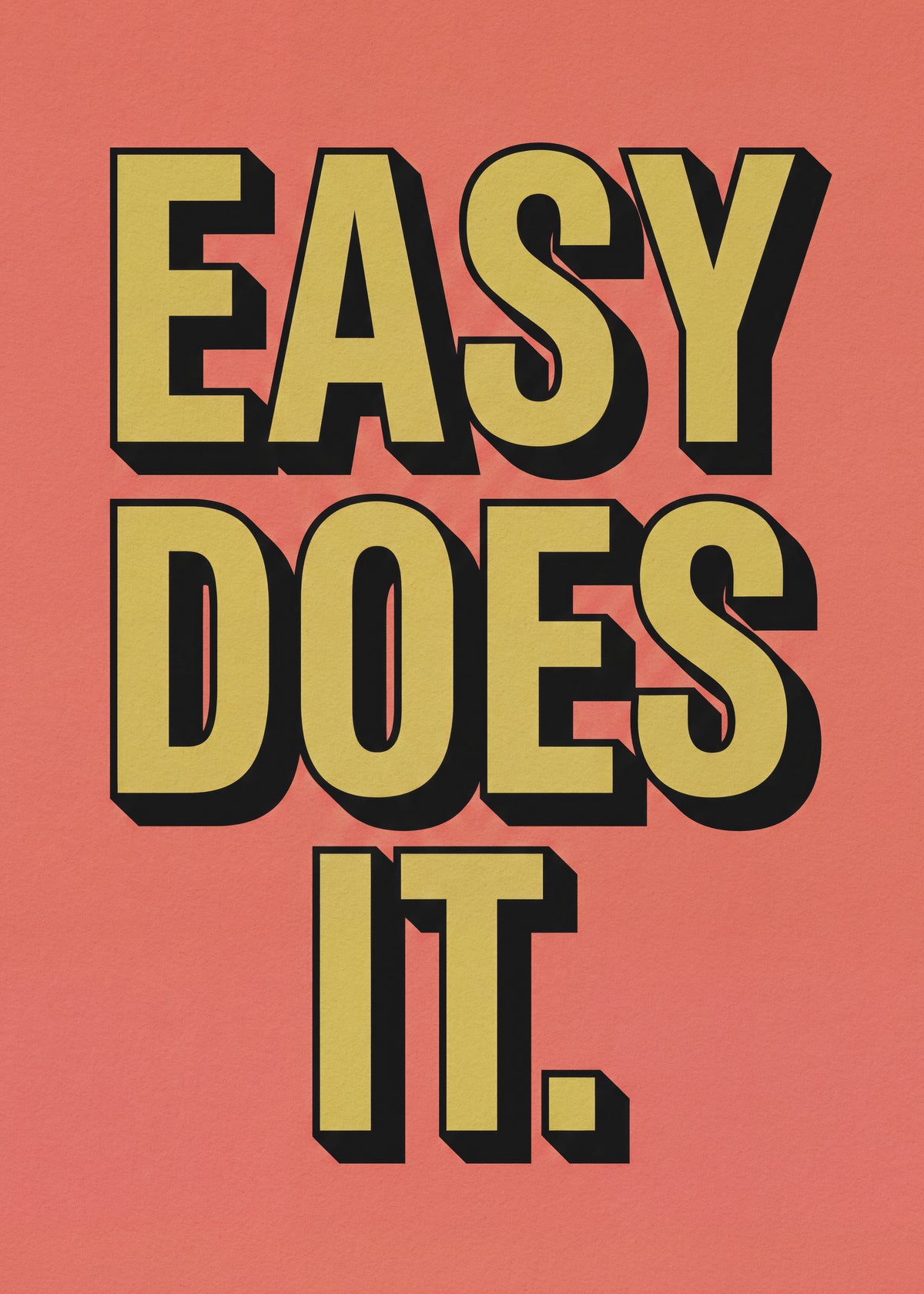 Retro Easy Does It Poster
