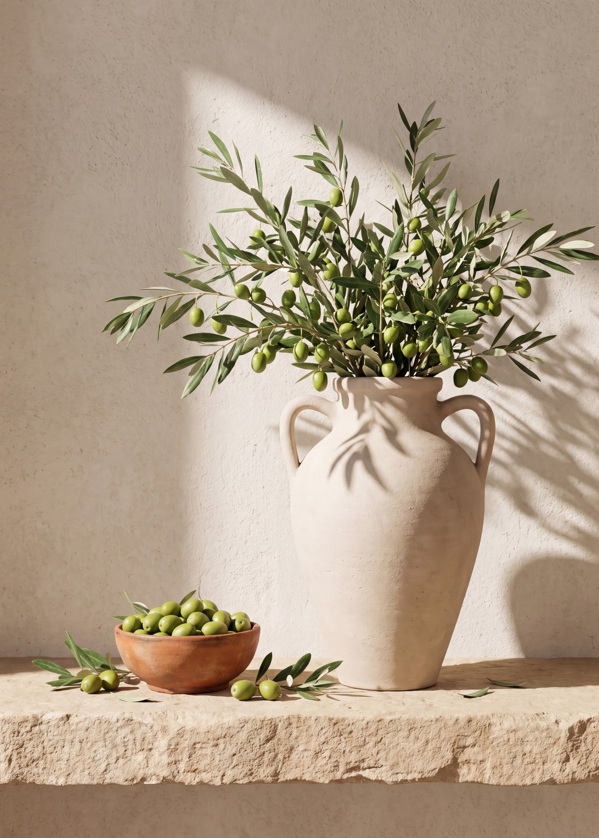 Rustic Mediterranean Olives Poster