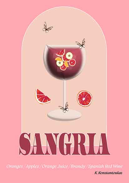 Sangria Kitchen poster eller kökstavla