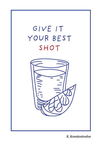 Shot Kitchen poster eller kökstavla