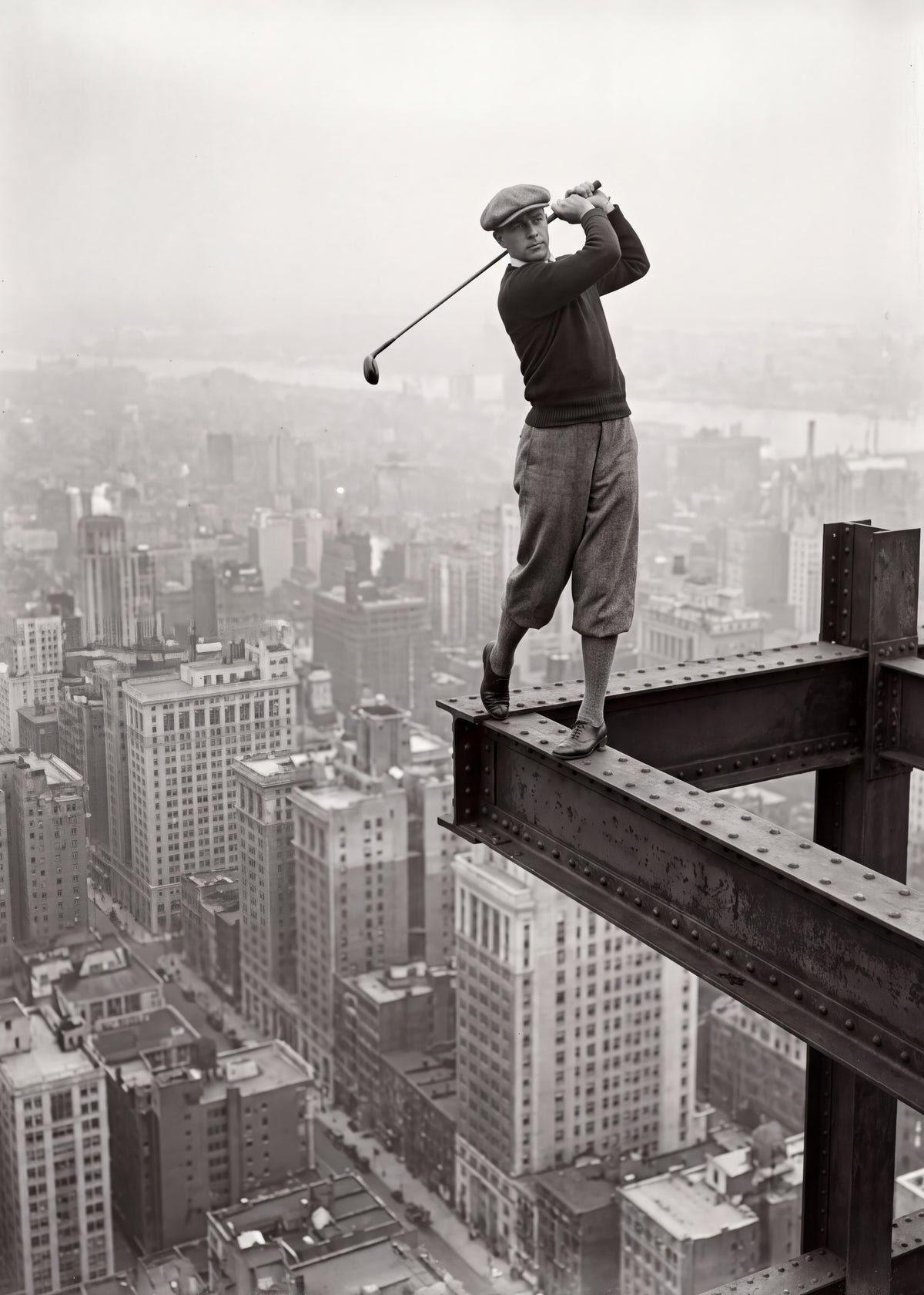 Skyscraper Golf Swing Poster