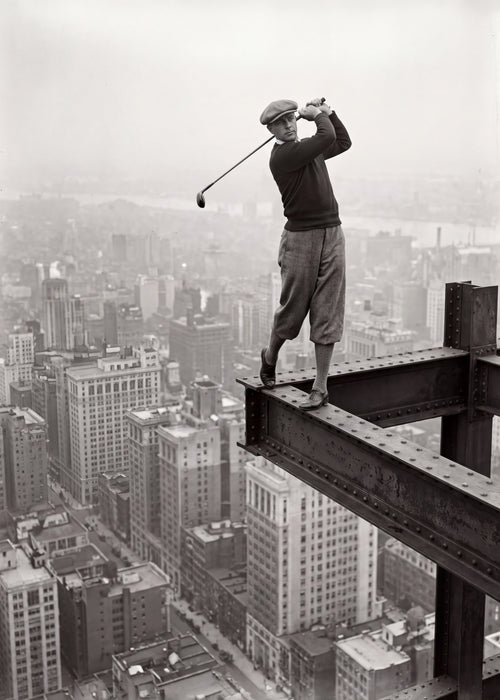 Skyscraper Golf Swing Poster