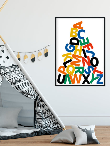 Pile Alphabet English Poster