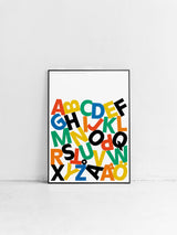 Pile Alphabet Swedish Poster