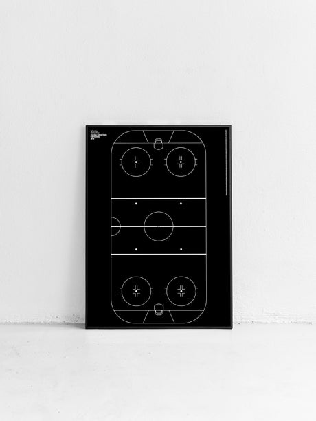 Sport Hockey Rink Black Poster