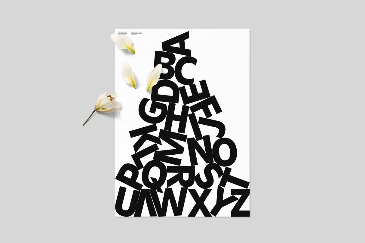 Pile Alphabet English Poster