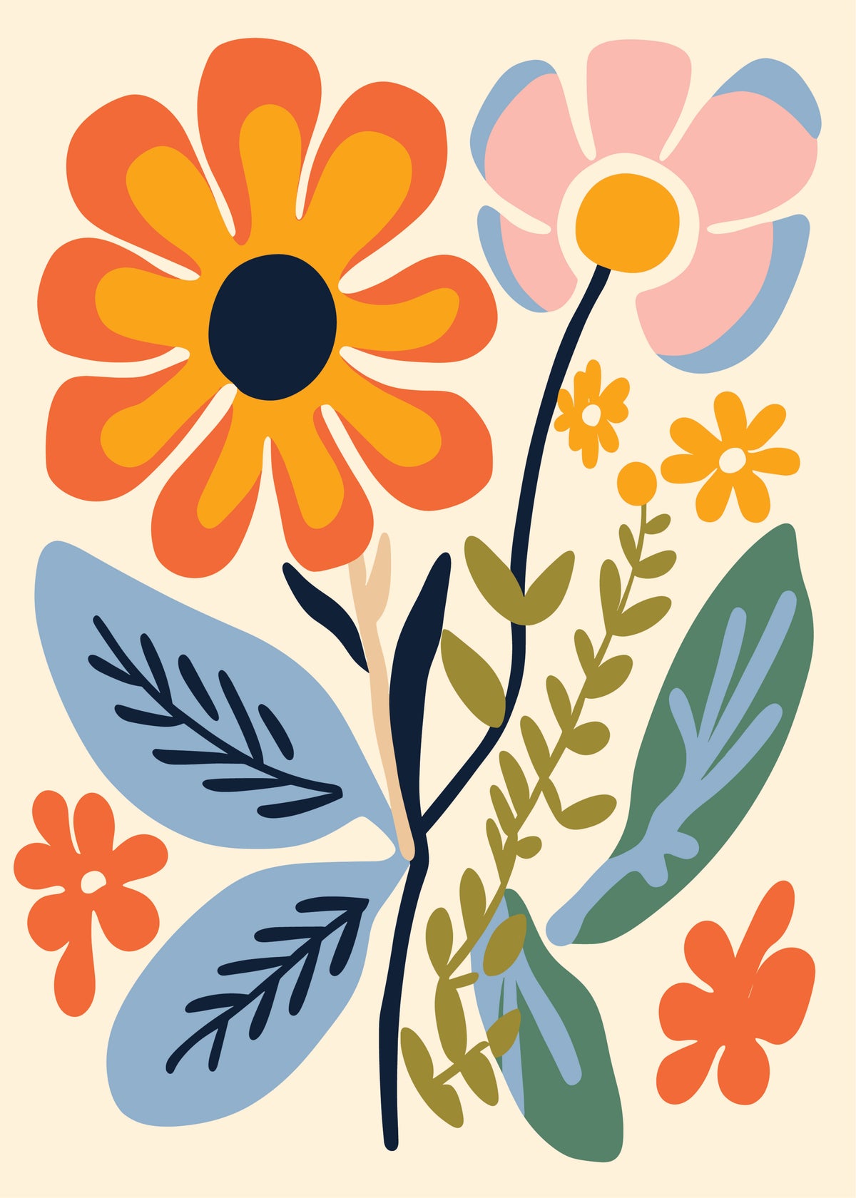 Sunflower and Blue Botanicals