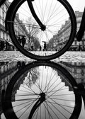 Urban Wheel Reflection Poster