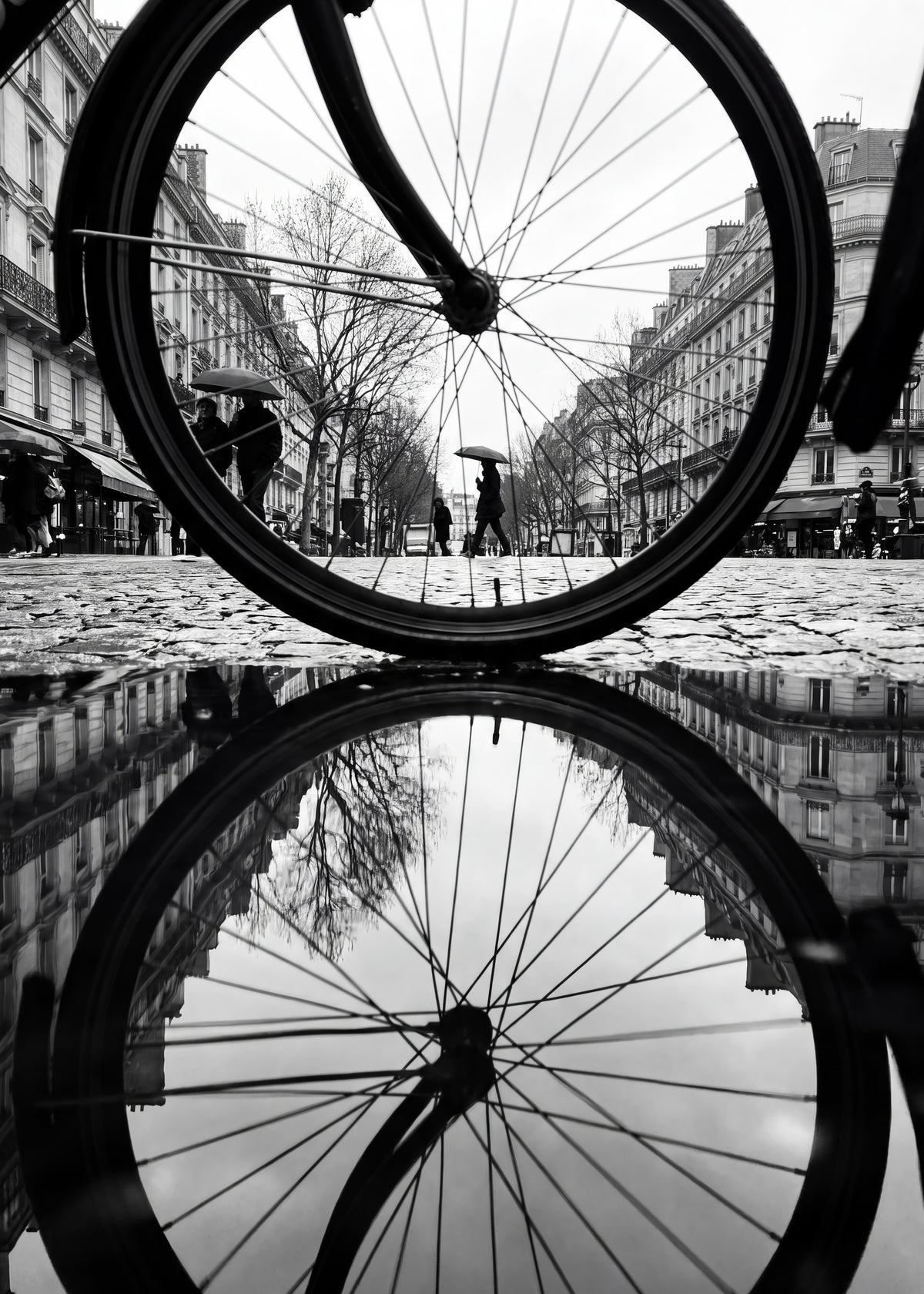 Urban Wheel Reflection Poster