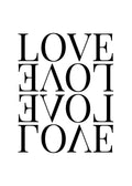 Vertical Love Typography Poster