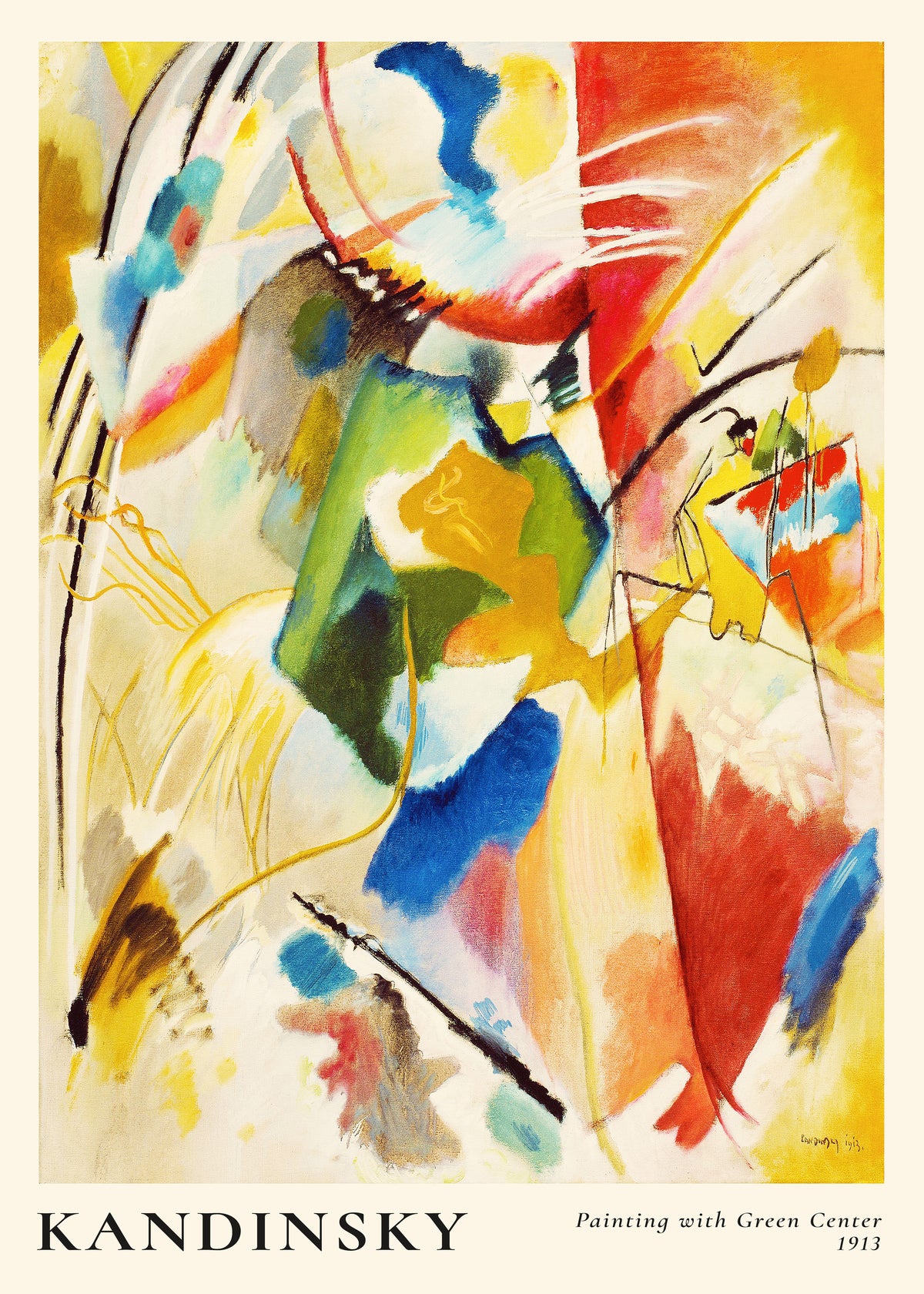 Wassily Kandinsky Painting with Green Center