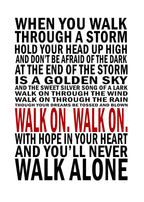 You'll never walk alone poster no.1 WG