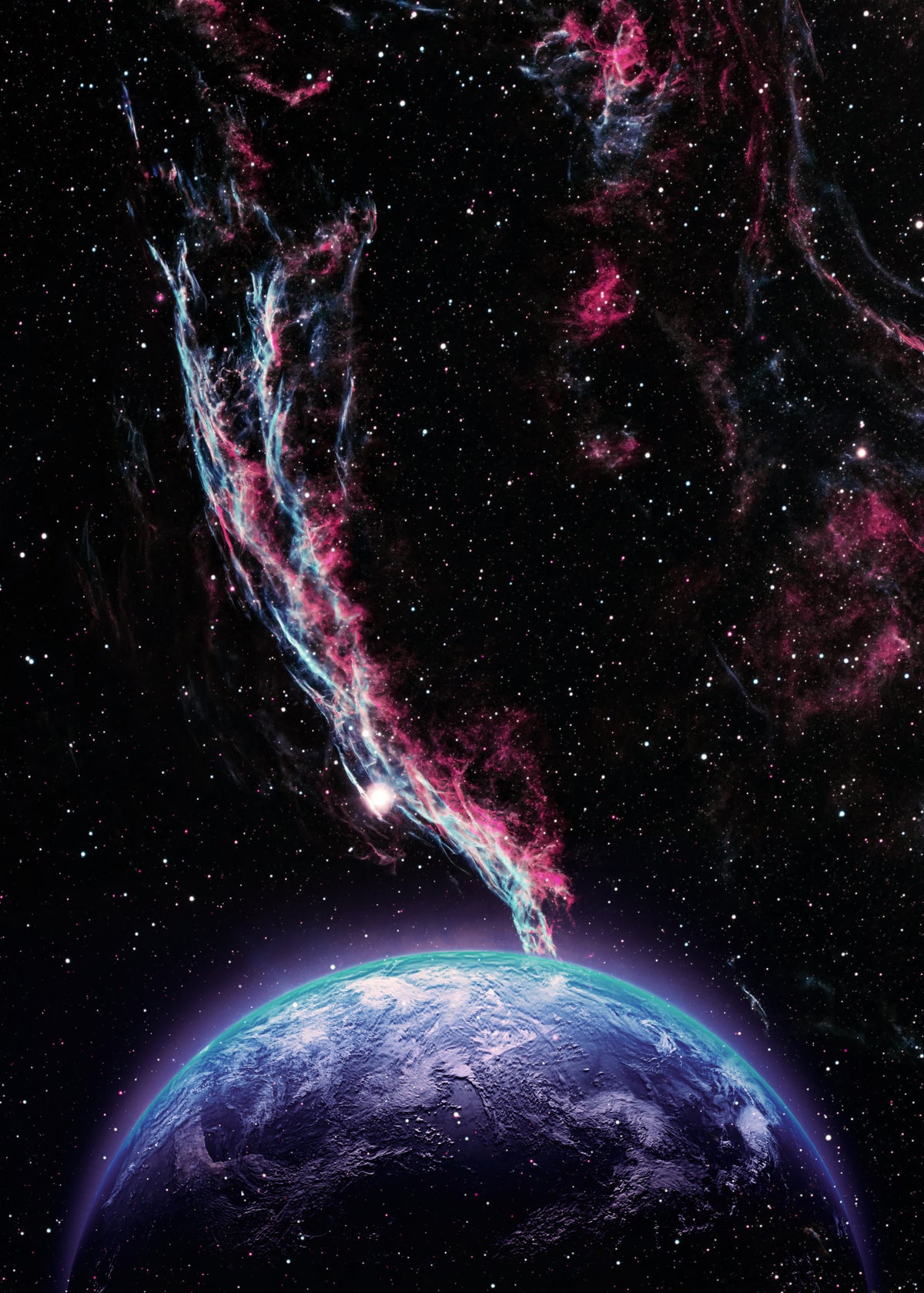 Earth Space Poster och Canvastavla
