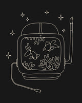 Astronaut and Fishes Poster och Canvastavla