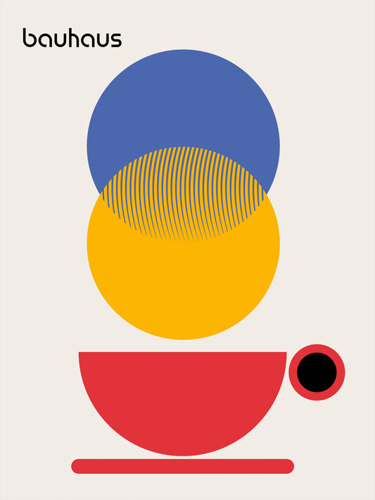 Bauhaus Coffee Abstract Poster och Canvastavla