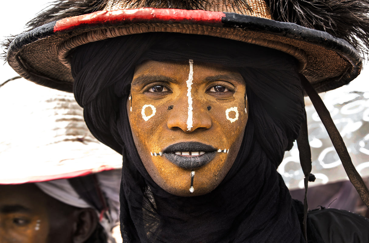 Peul man at the gerewol festival - Niger Poster och Canvastavla