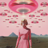 Surreal UFO Collage Art Poster och Canvastavla