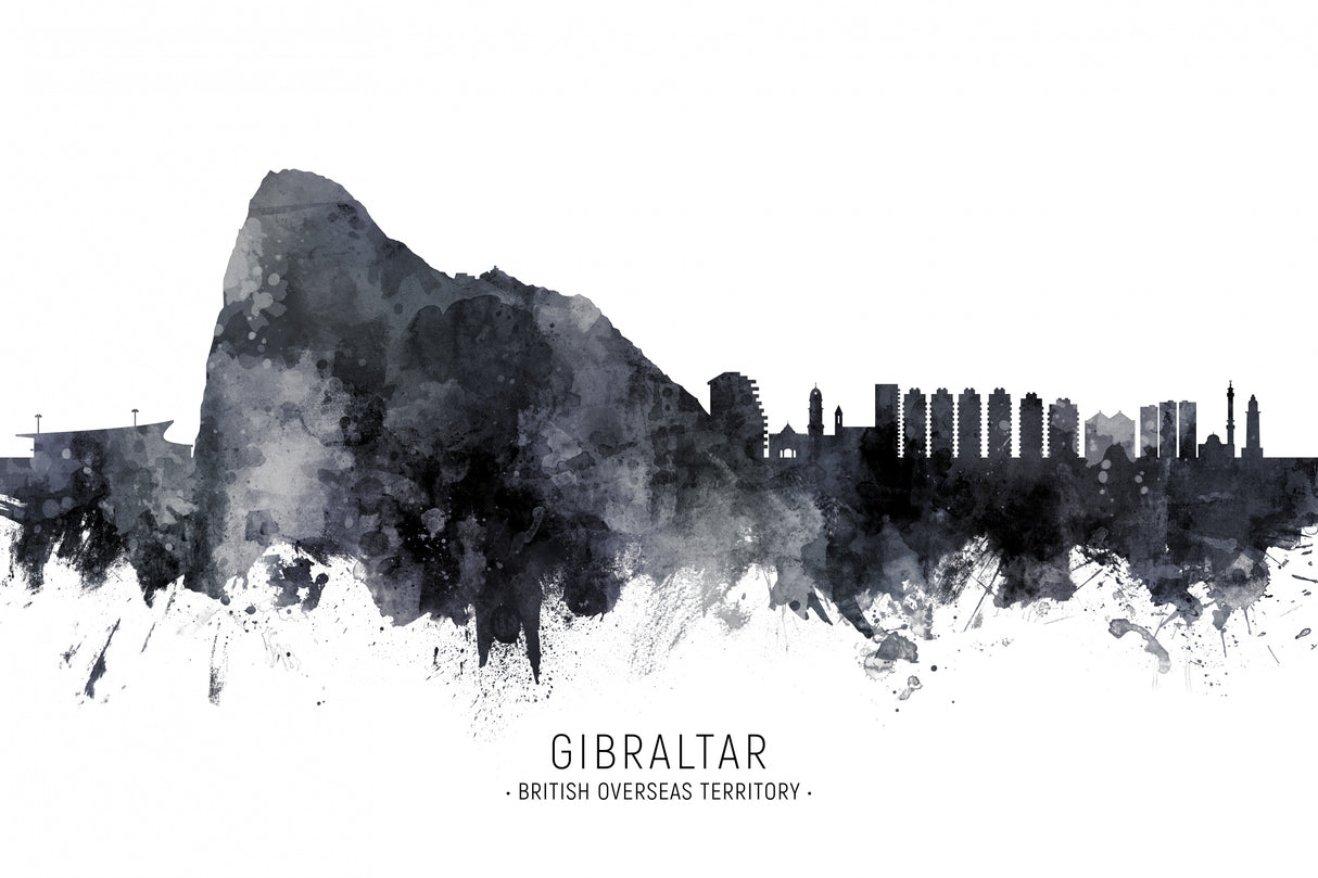 Gibraltar Skyline Poster och Canvastavla