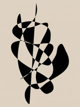 Abstract Black Shapes Artwork Poster och Canvastavla
