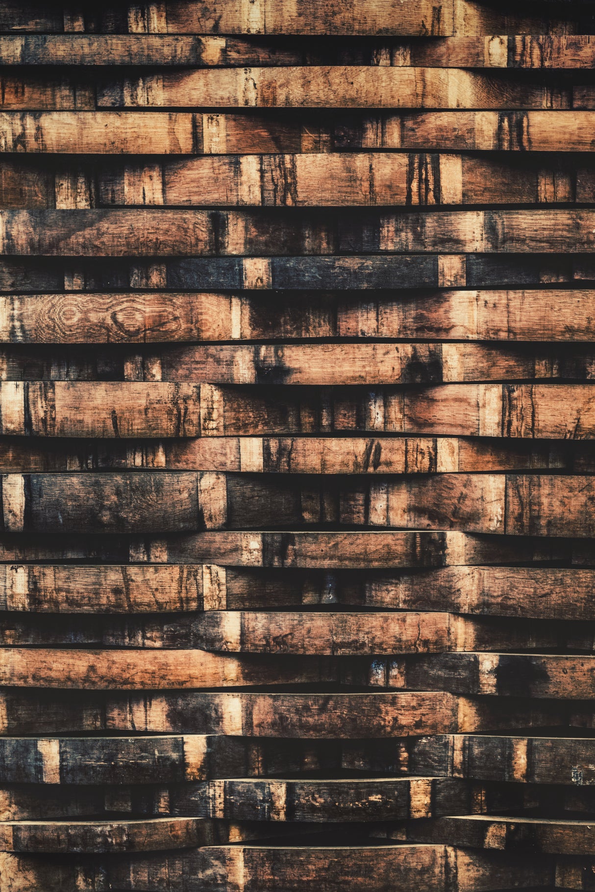 Wine Barrel Slats Poster och Canvastavla