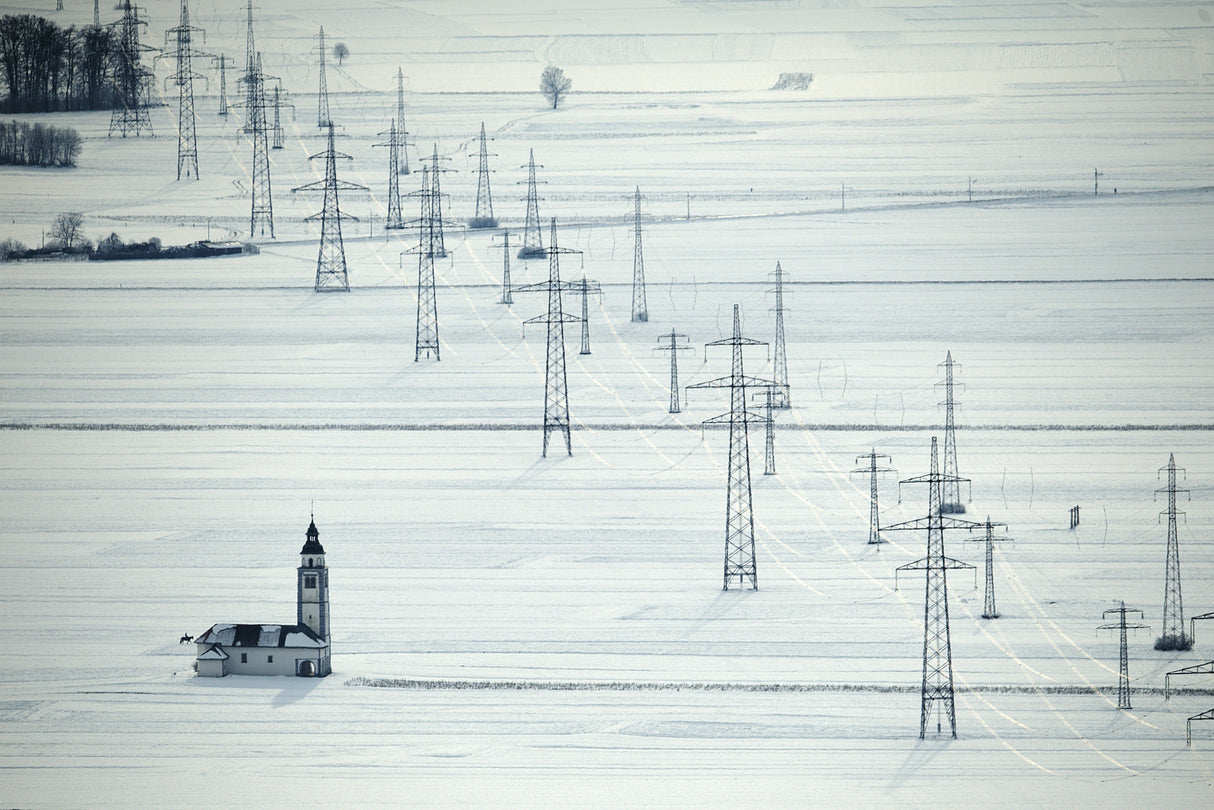 Sorsko field in winter time Poster och Canvastavla