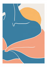 Blue Shoulder Poster och Canvastavla