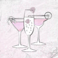 Pink Drinks Poster och Canvastavla